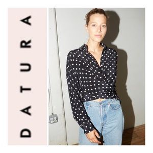 DATURA Polka Silk Lola Blouse OS